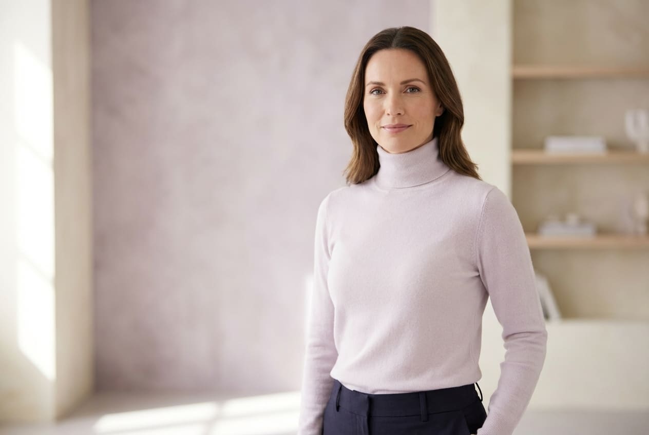 Уверенная женщина в деловом стиле